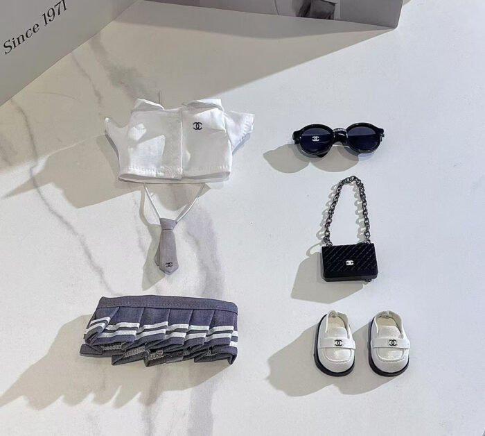 POP MART Labubu Replacing Clothes Set. Labubu Chanel Outfit (No Dolls) - Image 2