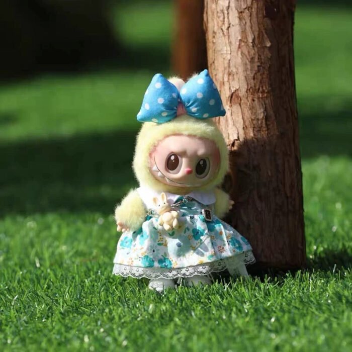 Handmade Labubu outfits- cute flower dress (for labubu 17cm) [pre order] - Image 2