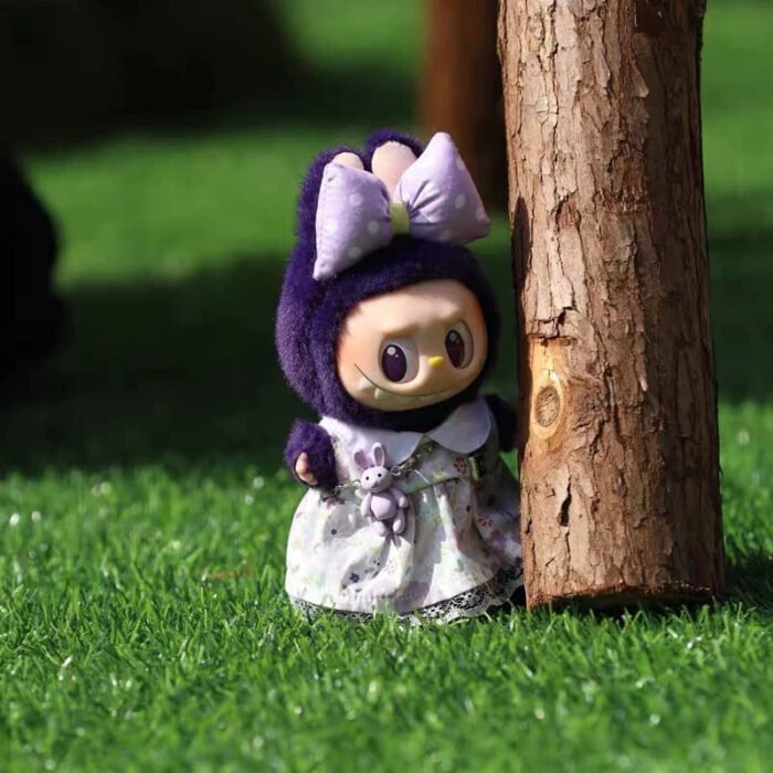 Handmade Labubu outfits- cute flower dress (for labubu 17cm) [pre order] - Image 3