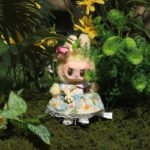 Handmade Labubu outfits- cute flower dress (for labubu 17cm) [pre order] - Image 5