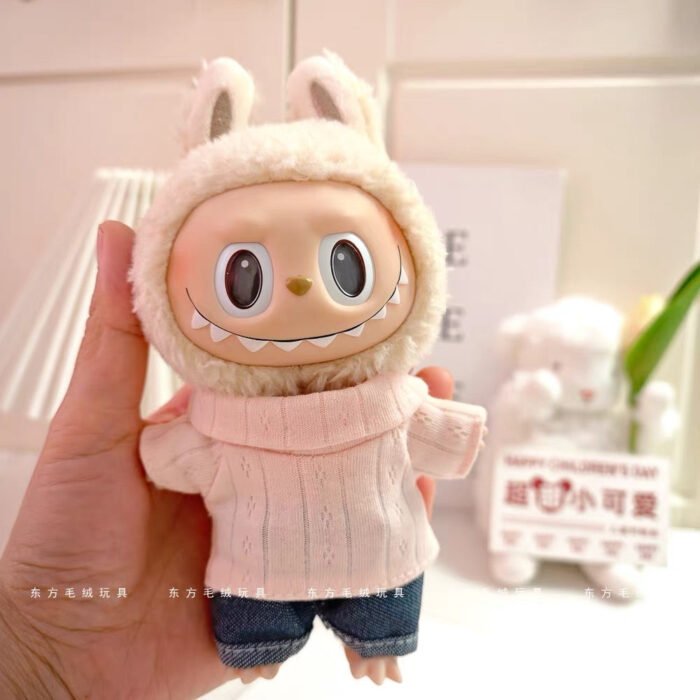 Handmade Labubu outfits- cute plain top + jean  [pre order] - Image 1