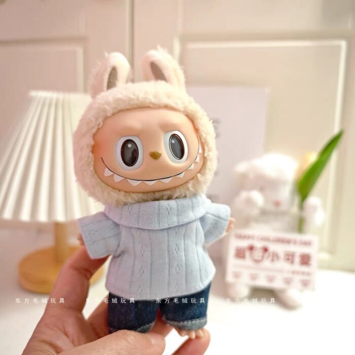 Handmade Labubu outfits- cute plain top + jean  [pre order] - Image 3
