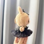 Handmade Black Batwing Gothic Dress Labubu Outfit - Image 5