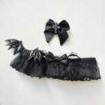 Handmade Black Batwing Gothic Dress Labubu Outfit - Image 2