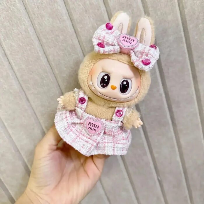 Handmade Labubu Heart Dress Outfit with Accessories - Image 2