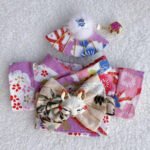 Handmade Labubu Japanese Kitsune Kimono Fan Outfit - Image 9