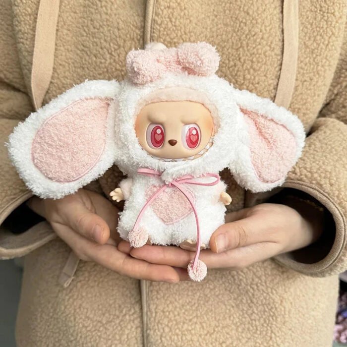 Handmade Labubu Kawaii Bunny Overalls Outfit - Image 1