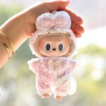 Handmade Labubu Plaid Floral Pajamas Outfit with Accessories - Image 4