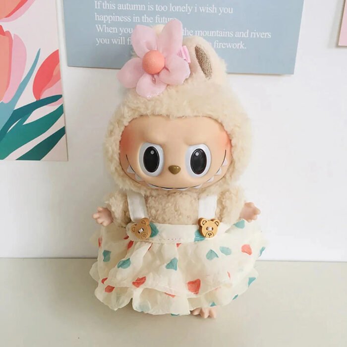 Handmade Labubu Sakura Bear Dress Outfit - Image 2