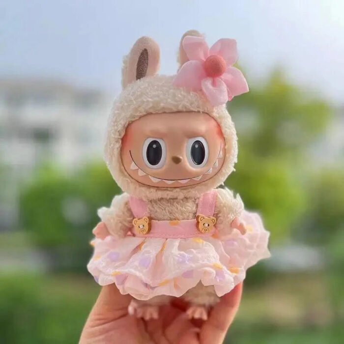 Handmade Labubu Sakura Bear Dress Outfit - Image 1