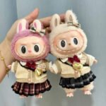 Handmade Labubu School Uniform Outfit with Accessories