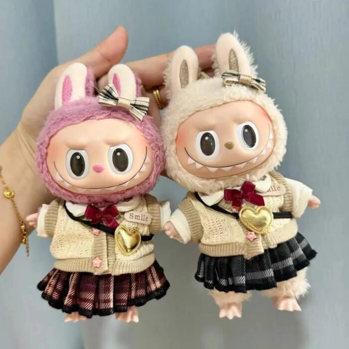Handmade Labubu School Uniform Outfit with Accessories - Image 1
