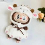 Handmade Labubu White Sheep Overalls Outfit - Image 7