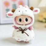 Handmade Labubu White Sheep Overalls Outfit - Image 8