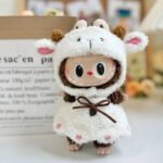 Handmade Labubu White Sheep Overalls Outfit - Image 4
