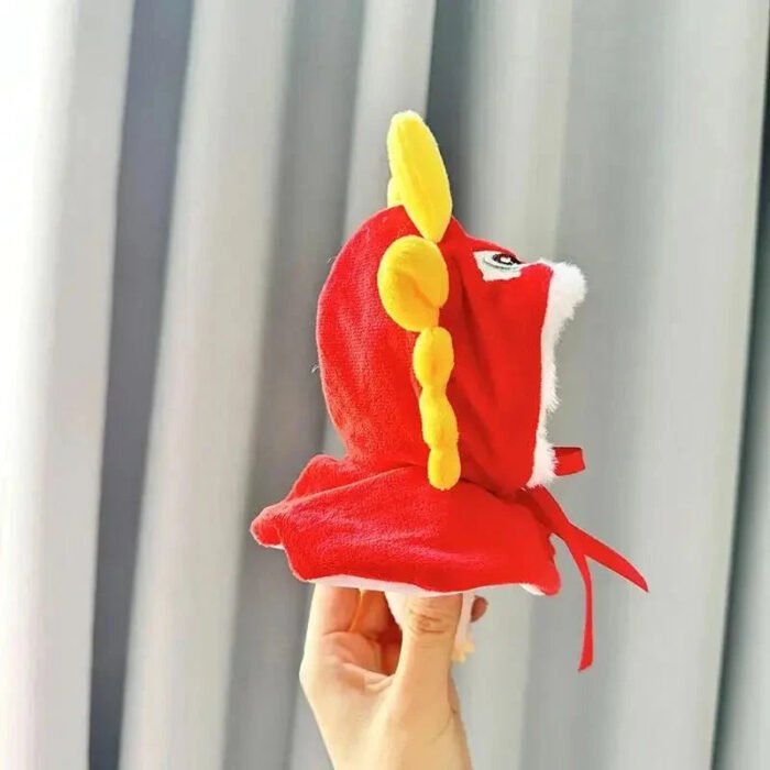 Kawaii Labubu Red Chinese Dragon Outfit - Image 5
