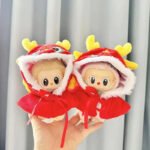 Kawaii Labubu Red Chinese Dragon Outfit