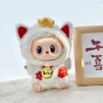 Kawaii Labubu White Lucky Cat Outfit - Image 3